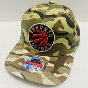 Mitchell & Ness Toronto Raptors Woodland Camo Stretch‎ Snapback Hat Adjustable